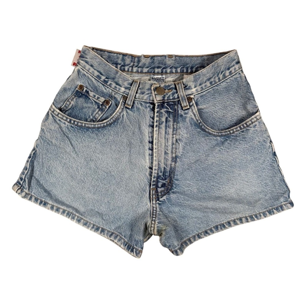Lucky Brand High Waisted Denim Shorts Size 0/24 Women Light Wash 100% Cotton